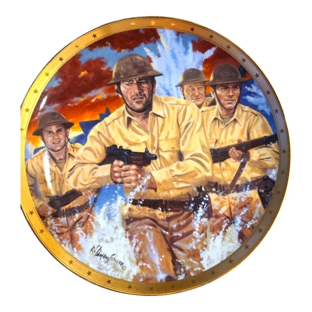 Franklin Mint Brown and Gold Western Art Painting
